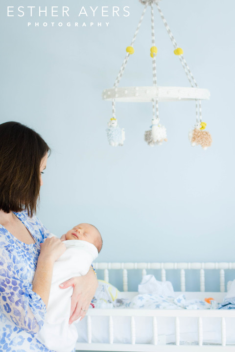 baby boy and mom - newborn photo (atlanta portrait photographer)