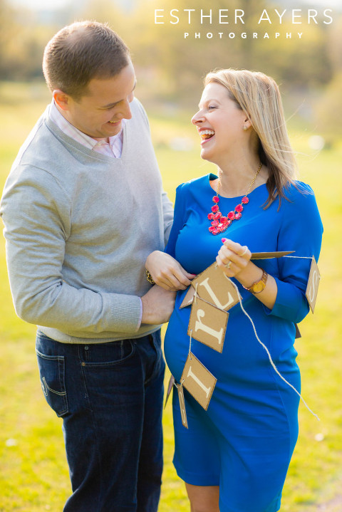 couple laughing - maternity photo session - atlanta portrait photographer