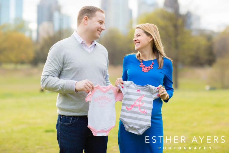 couple laughing - maternity photo session - atlanta portrait photographer