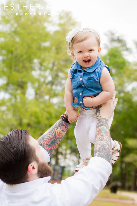 stunning park portraits – sweet baby girl and parents (atlanta family photographer)