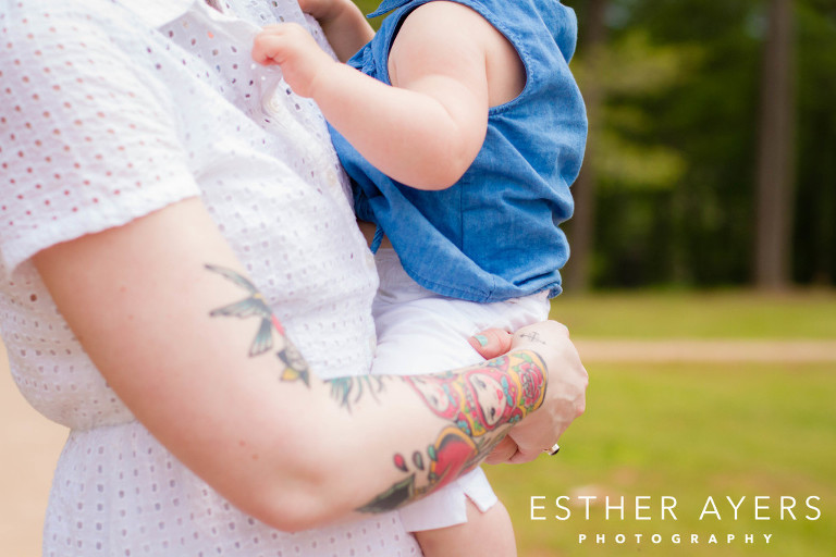 stunning park portraits – sweet baby girl and parents (atlanta family photographer)