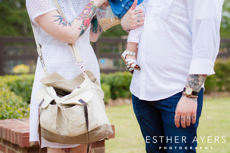 stunning park portraits – sweet baby girl and parents (atlanta family photographer)