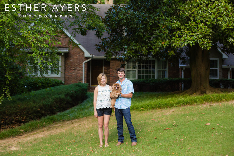 young atlanta couple with their new home -