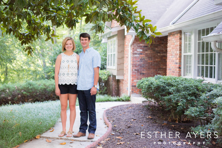 young atlanta couple with their new home -