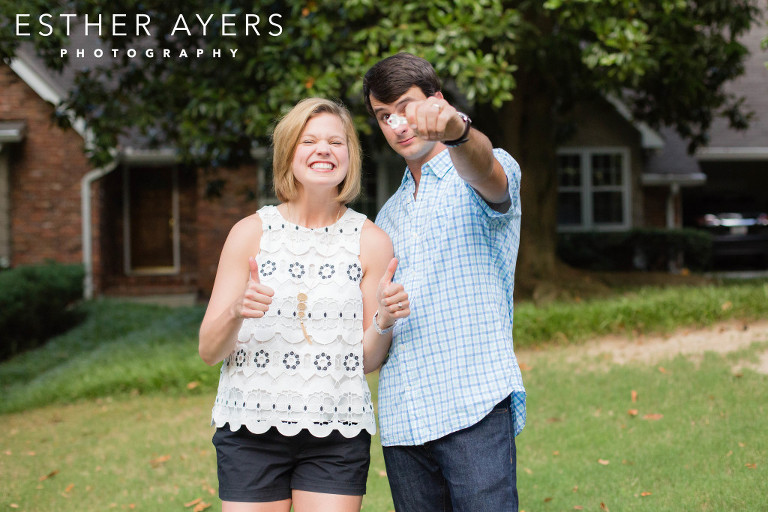 young atlanta couple with their new home -