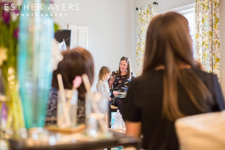 expecting mom at baby shower