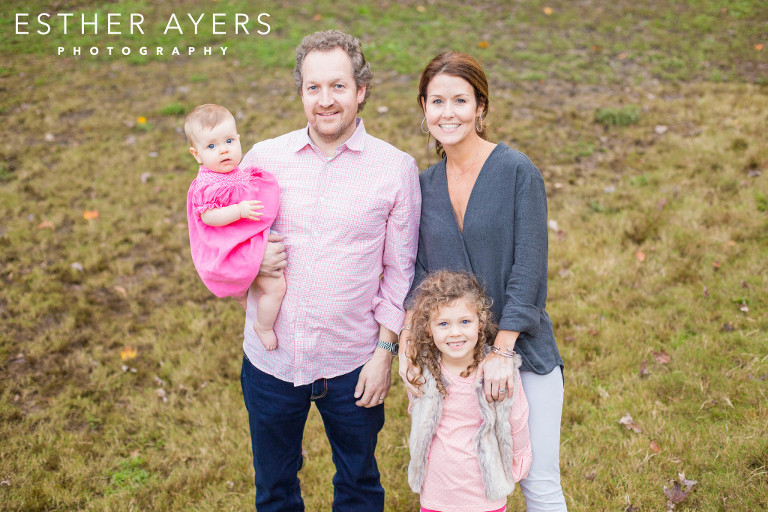 Stunning family photos in Atlanta park at sunset