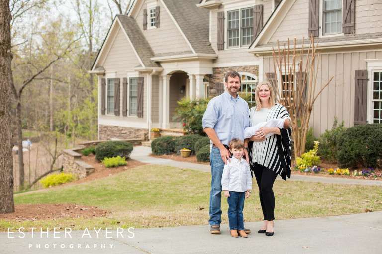 beautiful family and baby girl - atlanta newborn photographer