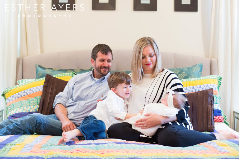 beautiful family and baby girl - atlanta newborn photographer