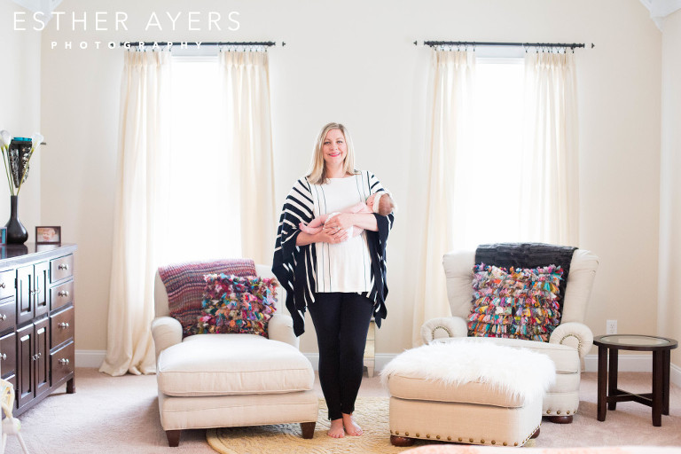 stunning mama with baby girl - atlanta newborn photographer