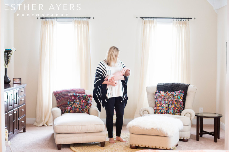 stunning mama with baby girl - atlanta newborn photographer