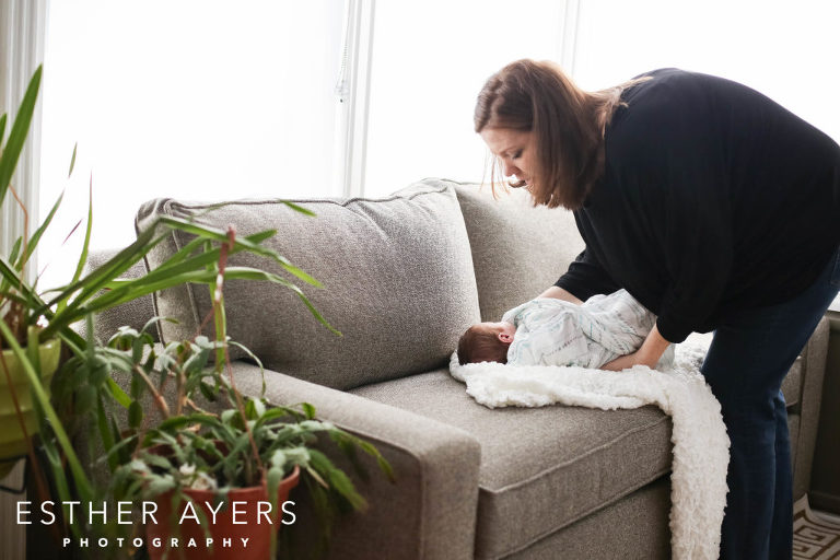 mom and her newborn baby - esther ayers photography