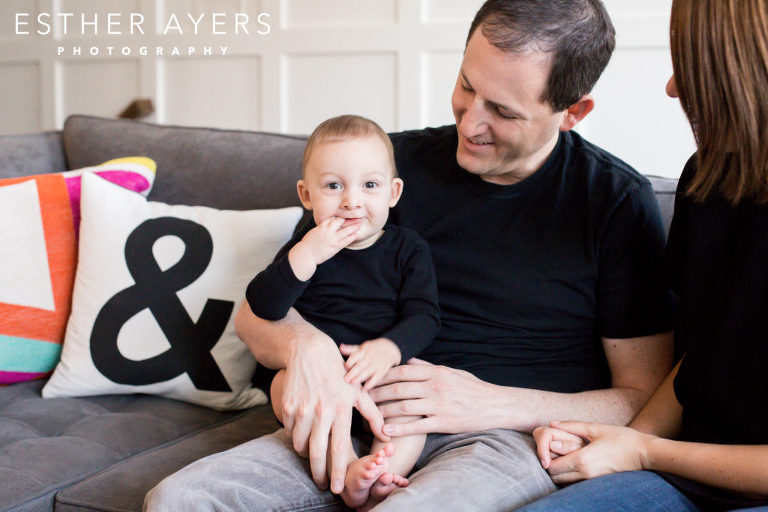 Six Month Old Boy with Dad - Esther Ayers Photography