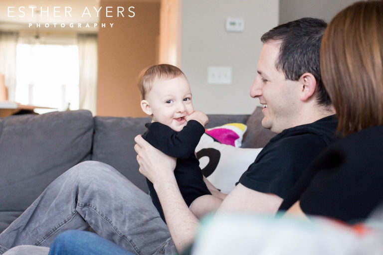 Six Month Old Boy with Dad - Esther Ayers Photography