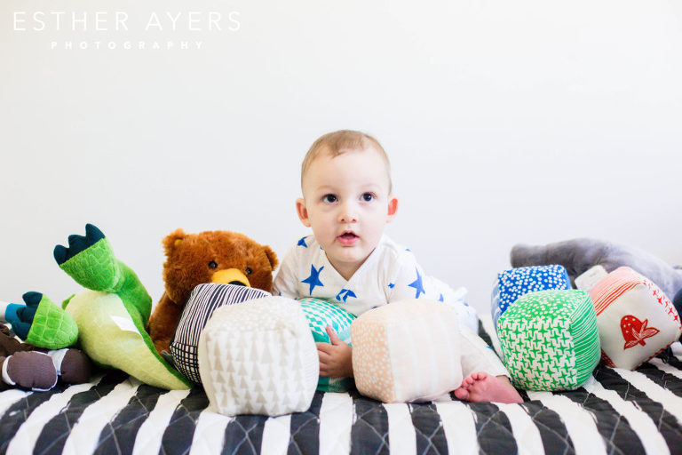 Six Month Old Baby Boy and his toys - esther ayers photography 