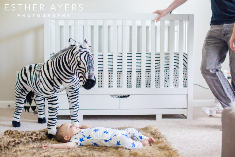 Baby Boy on the floor in nursery