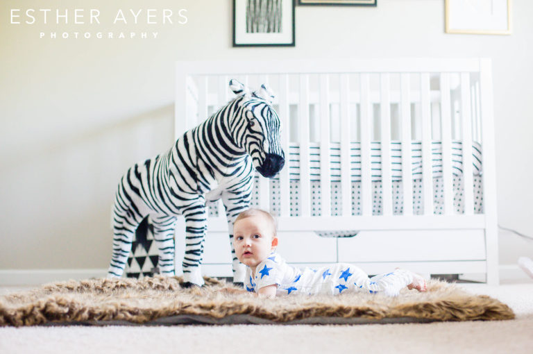 Baby Boy on the floor in nursery
