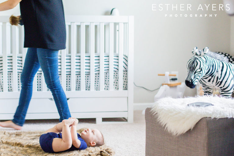 Baby Boy on the floor in nursery