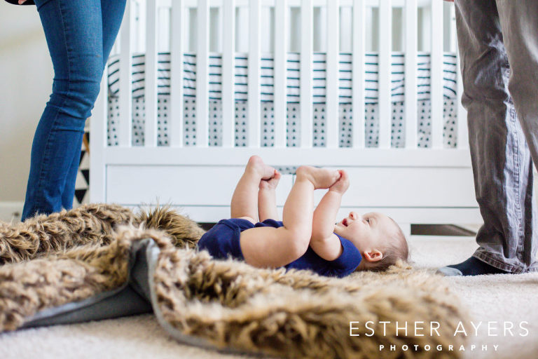 Baby Boy on the floor in nursery