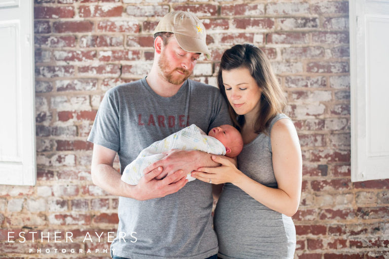Newborn Baby Boy with First Time Mom and Dad