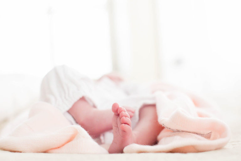 Newborn Baby Girl Toes
