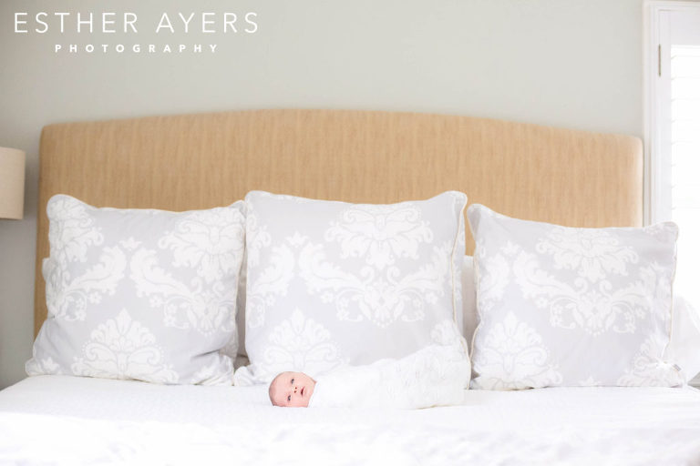 Newborn Baby Girl on Bed