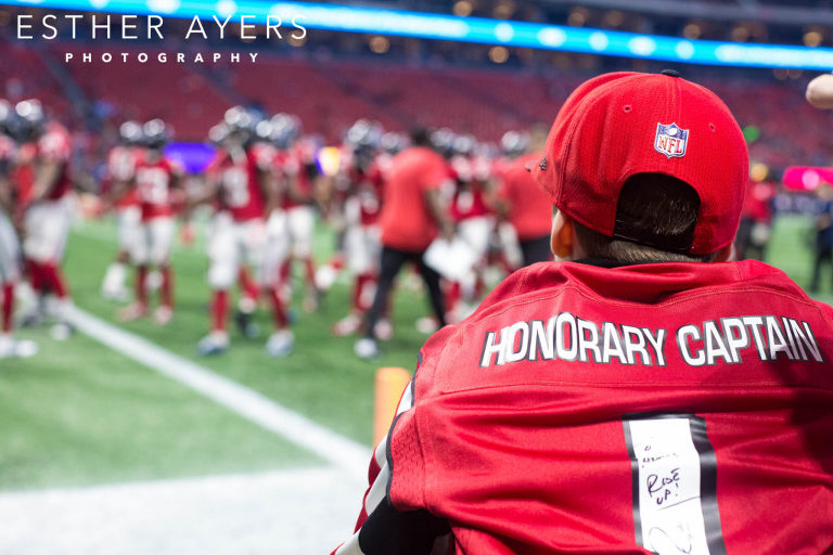 Dream on 3 Honorary Captain at Atlanta Falcons football game