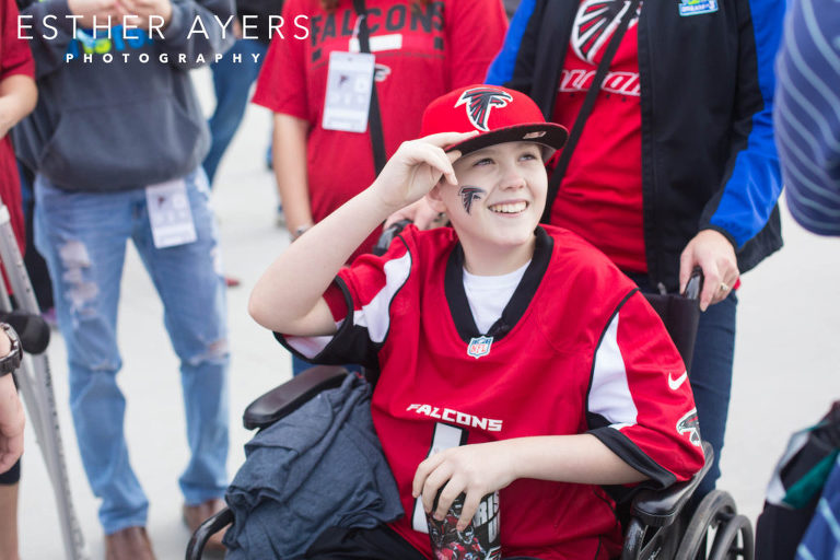 Young boy Atlanta Falcons fan