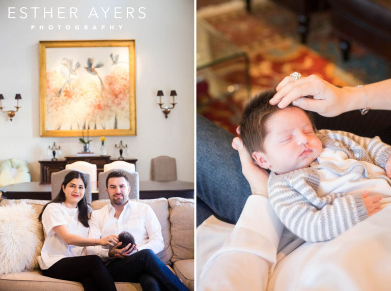 mom and dad with newborn baby boy